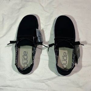 Women’s Hey Dude’s. Size 9. Black. New with tags.